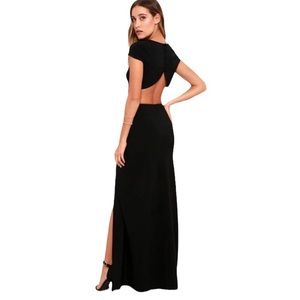 Lulu’s Black Cut Out Formal “Conversation” Dress